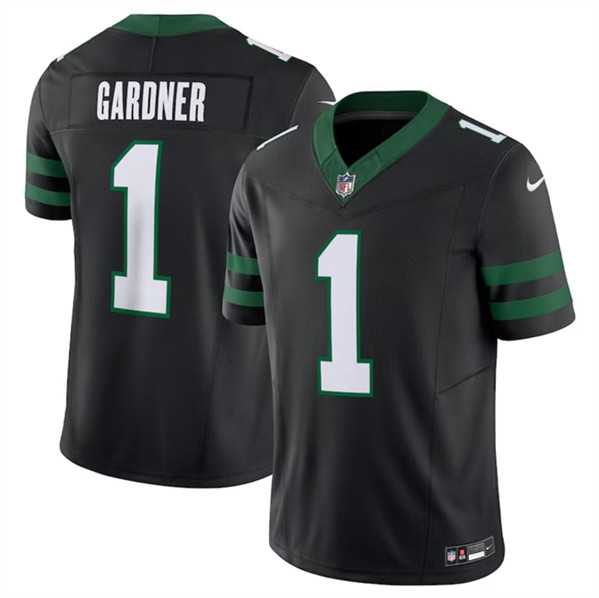 Men & Women & Youth New York Jets #1 Sauce Gardner Black 2024 F.U.S.E. Vapor Limited Football Stitched Jersey->->NFL Jersey